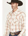 Image #2 - Wrangler 20X Men's Plaid Print Long Sleeve Snap Stretch Western Shirt, Cream, hi-res