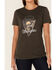 Wrangler Women's Brown Desert Scene Logo Graphic Tee, Black, hi-res