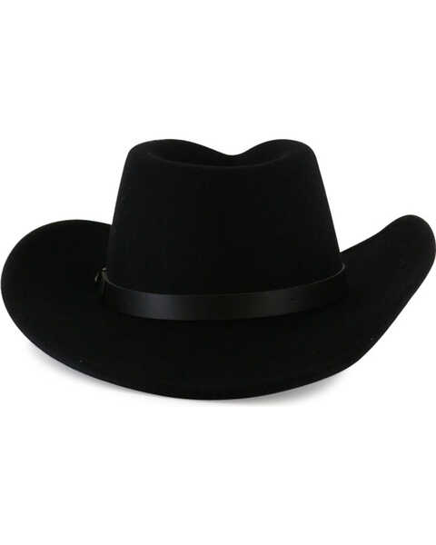 Image #3 - Cody James Men's Santa Ana Felt Western Fashion Hat, Black, hi-res