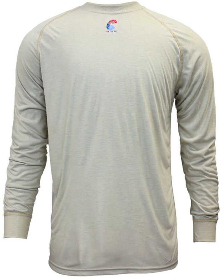 National Safety Apparel Men's Khaki FR Control Long Sleeve Work T-Shirt , Beige/khaki, hi-res