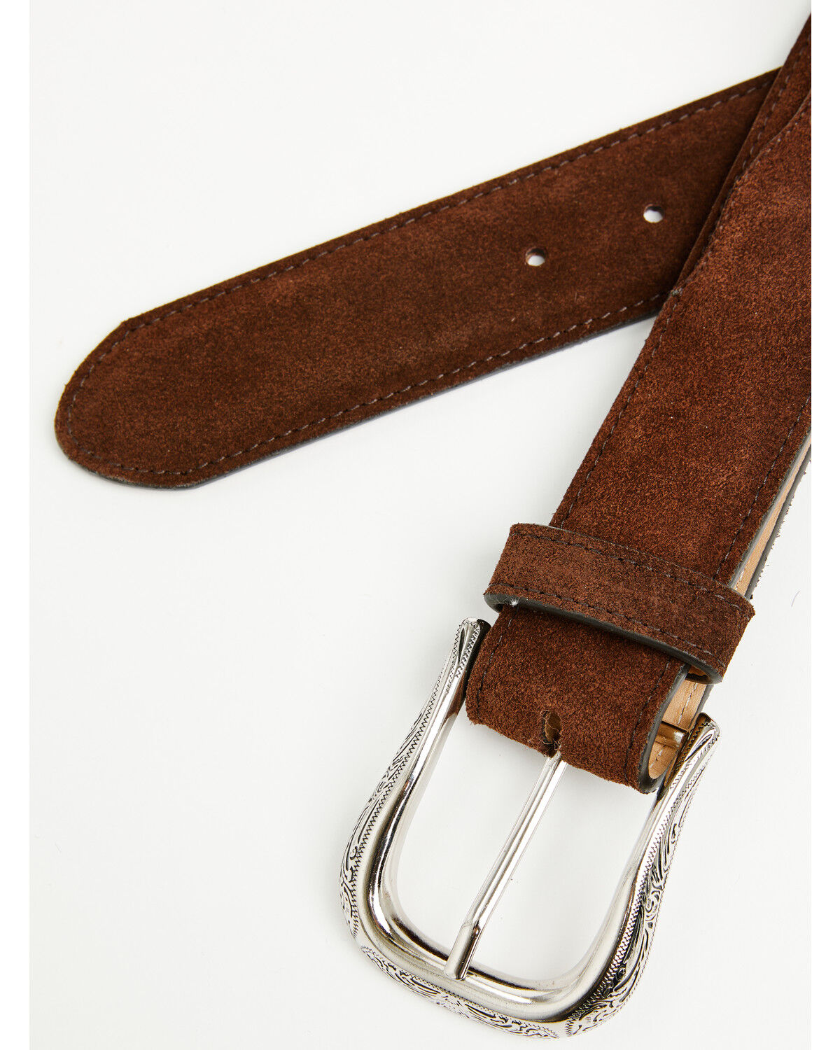 Image #3 - Cody James Black 1978™ Men's Monty Suede Belt, Chocolate, hi-res