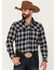 Image #1 - Pendleton Men's Check Plaid Button-Down Long Sleeve Western Flannel Shirt, Blue, hi-res