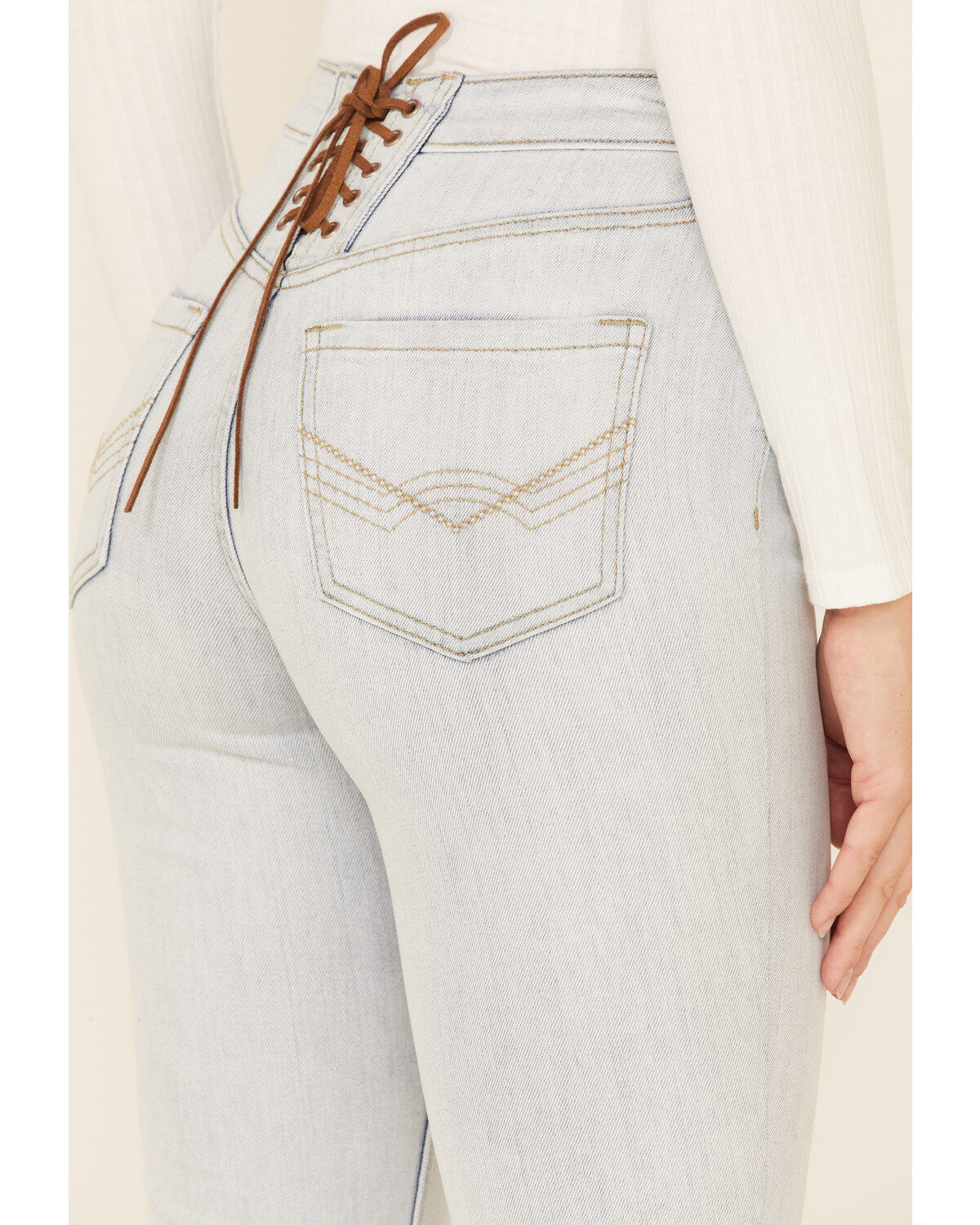 Image #4 - Idyllwind Women's Light Wash Friendship High Rise Flare Jeans, Light Blue, hi-res
