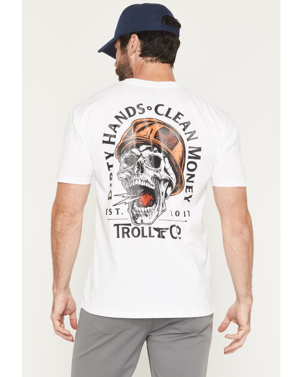 Troll Co Men's DHCM Hard Hat Short Sleeve T-Shirt, White, hi-res