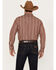 Blue Ranchwear Men's Twill Long Sleeve Work Snap Shirt, Fired Brick, hi-res