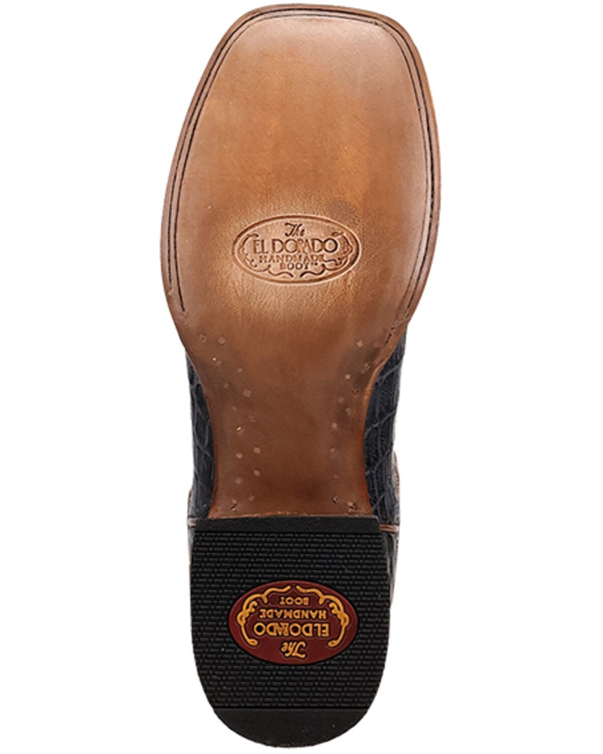 Image #7 - El Dorado Men's Exotic Blue Nile Crocodile Western Boots - Broad Square Toe, Blue, hi-res