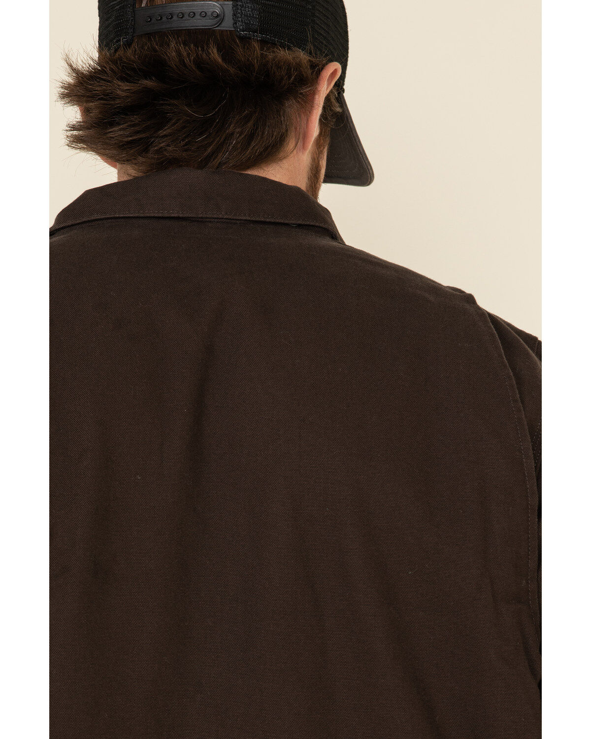 Image #5 - Carhartt Men's Dark Brown Washed Duck Sherpa Lined Work Coat, Brown, hi-res