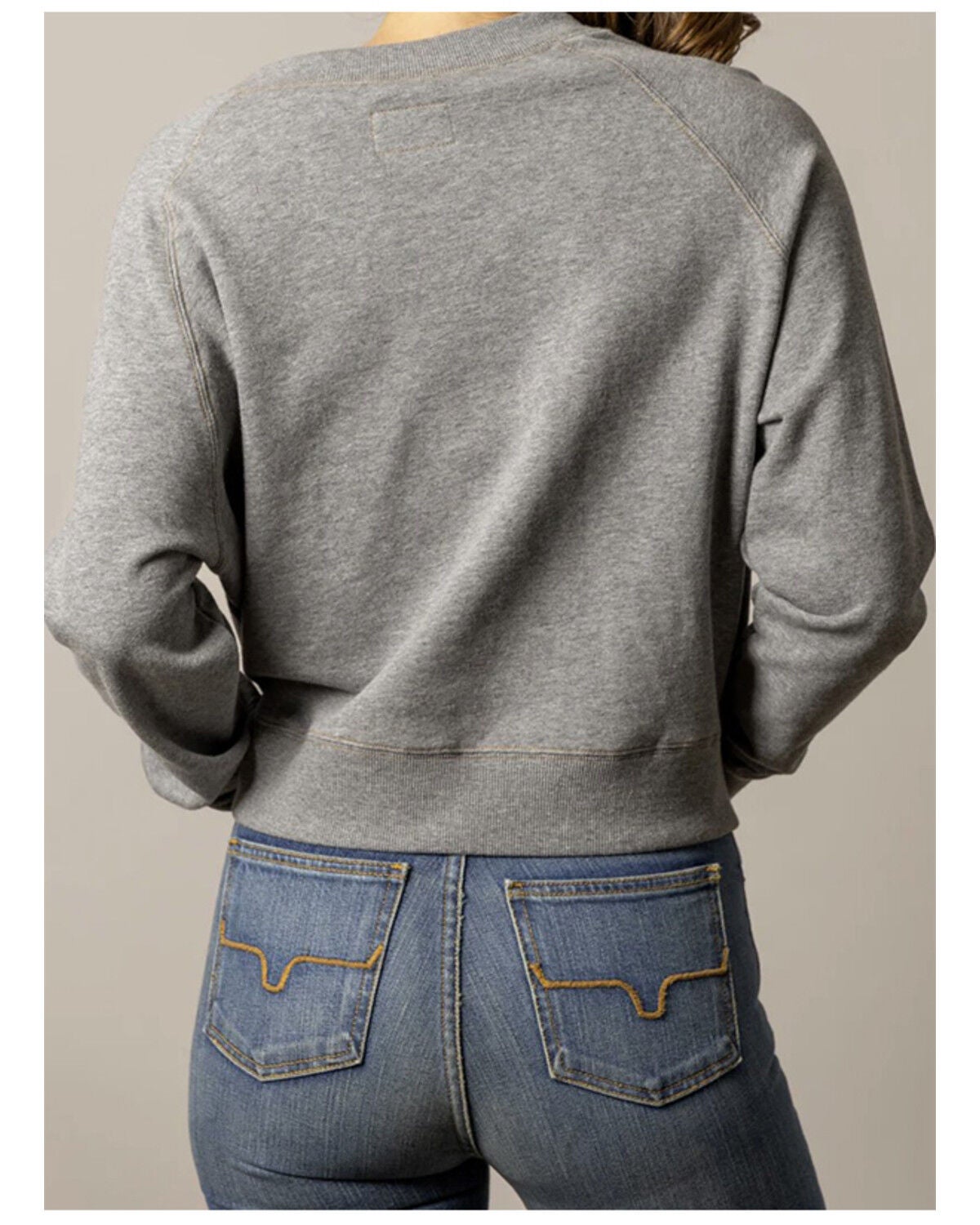 Image #2 - Kimes Ranch Women's Lexie Logo Embroidered Crewneck, Grey, hi-res