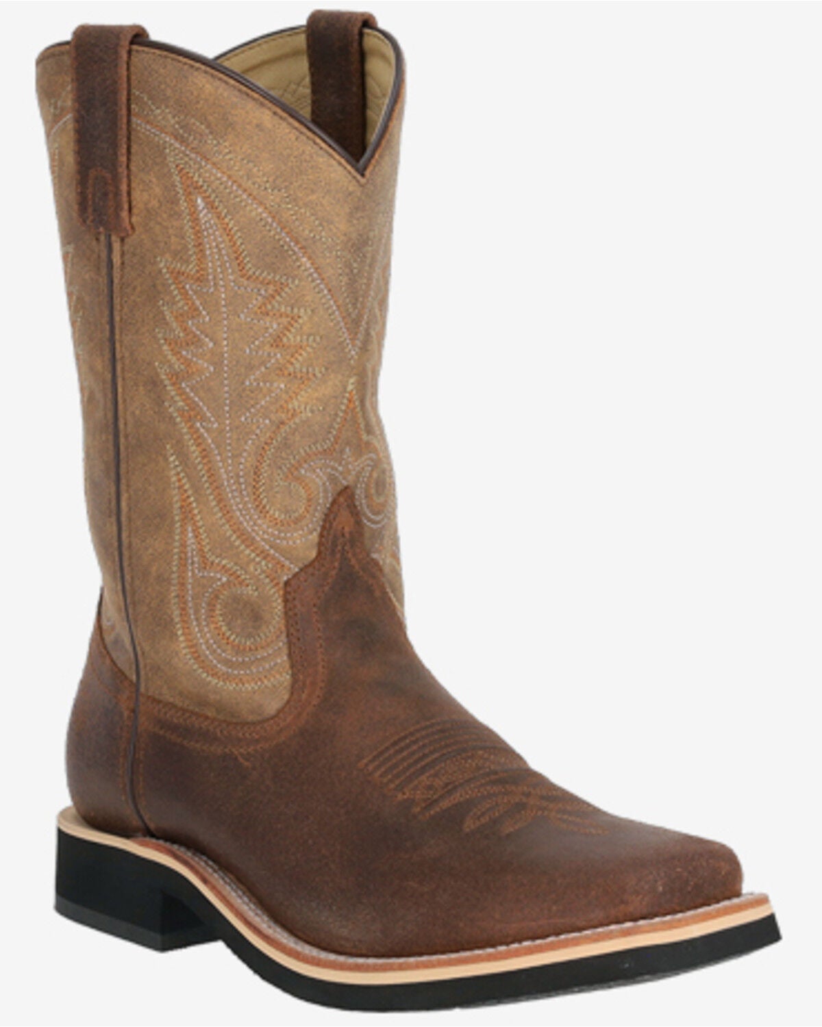 Smoky Mountain Men's Booneville Performance Western Boots - Broad Square Toe, Brown, hi-res