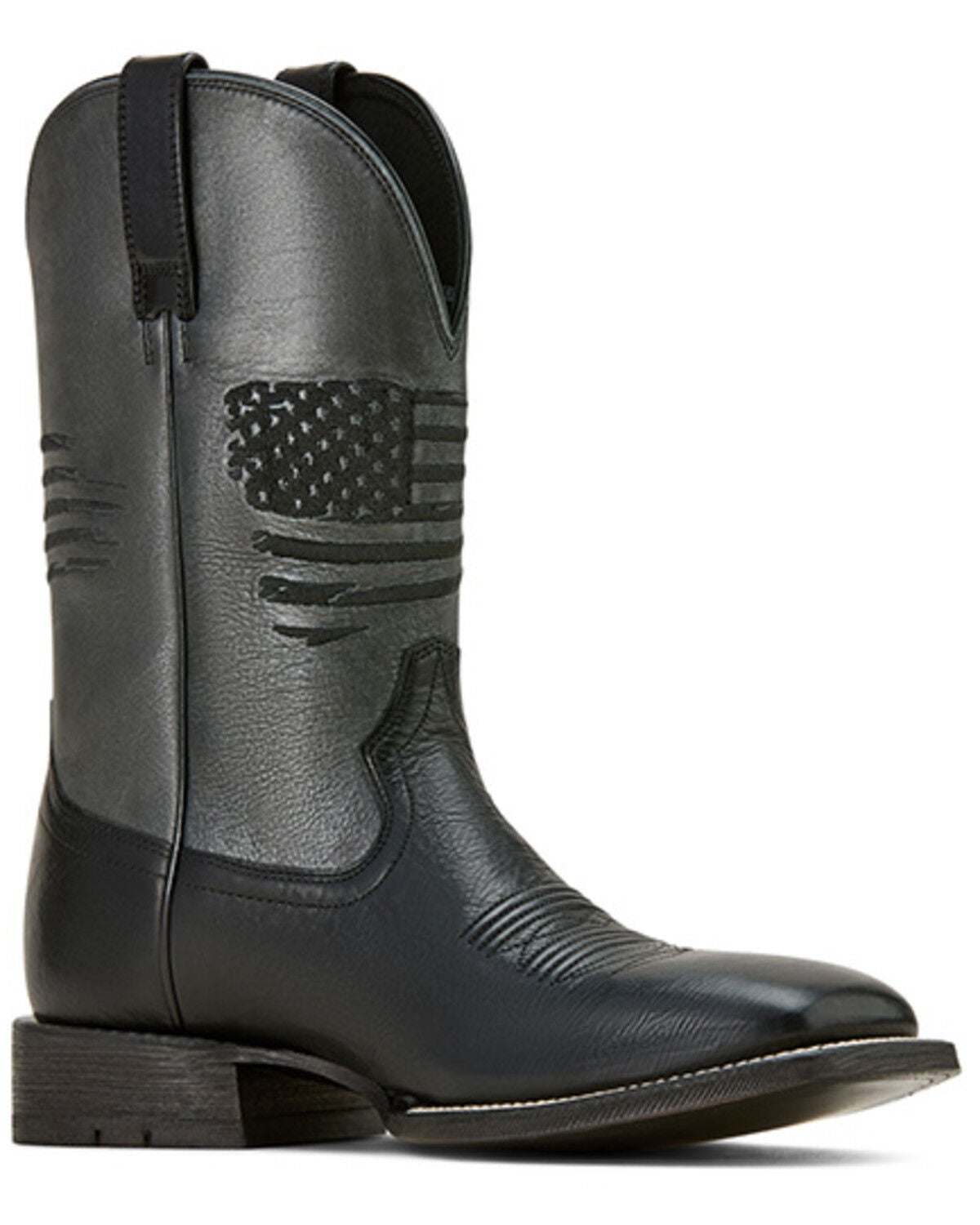 Ariat Men's Circuit Patriot Western Boots - Broad Square Toe, Black, hi-res