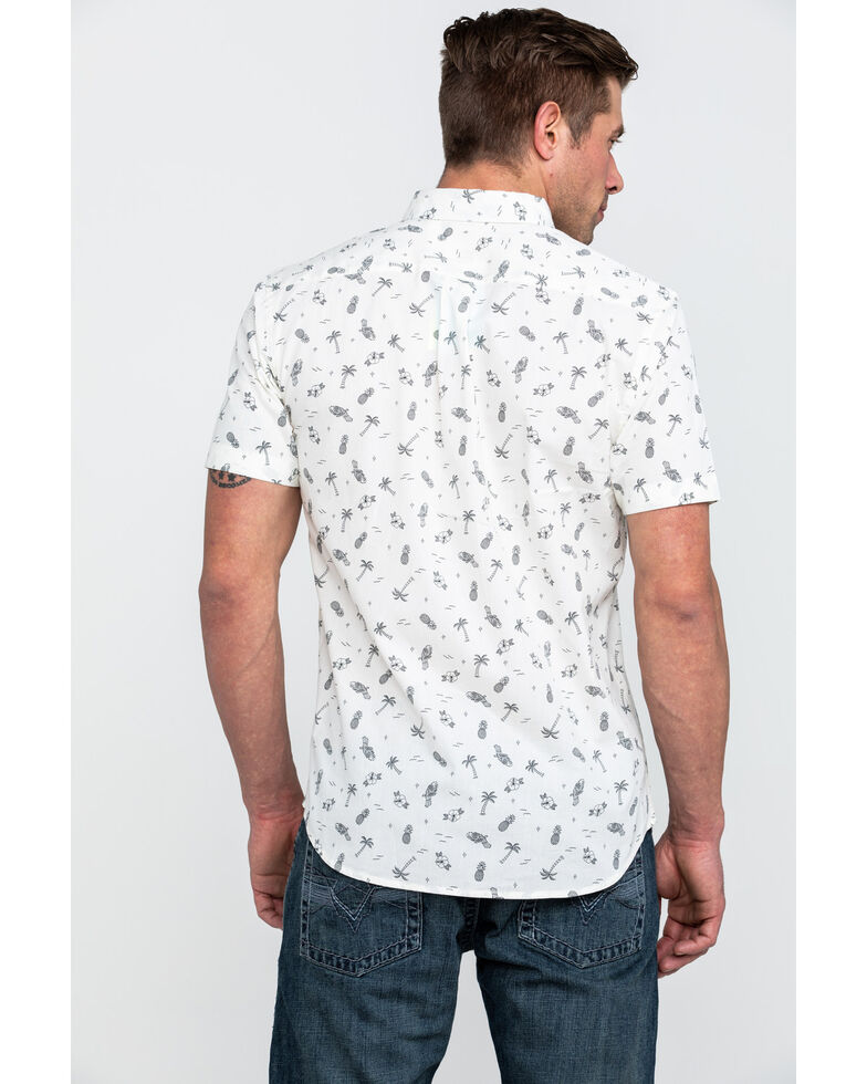 Levis Men S Gannett Small Print Short Sleeve Western Shirt Boot Barn