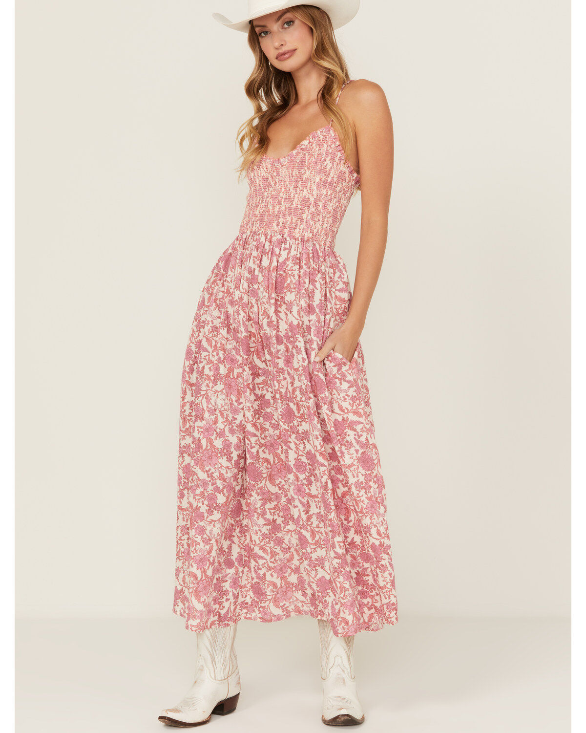 Image #2 - Free People Women's Sweet Nothings Floral Print Midi Dress, , hi-res