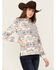 Image #2 - Shyanne Women's Big Horn Southwestern Print Hoodie, Cream, hi-res