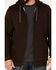 Moonshine Spirit Men's Brown Koa Wood Zip-Front Hooded Jacket, Brown, hi-res