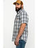 Carhartt Men's Rugged Flex Rigby Plaid Print Short Sleeve Work Shirt , Dark Grey, hi-res
