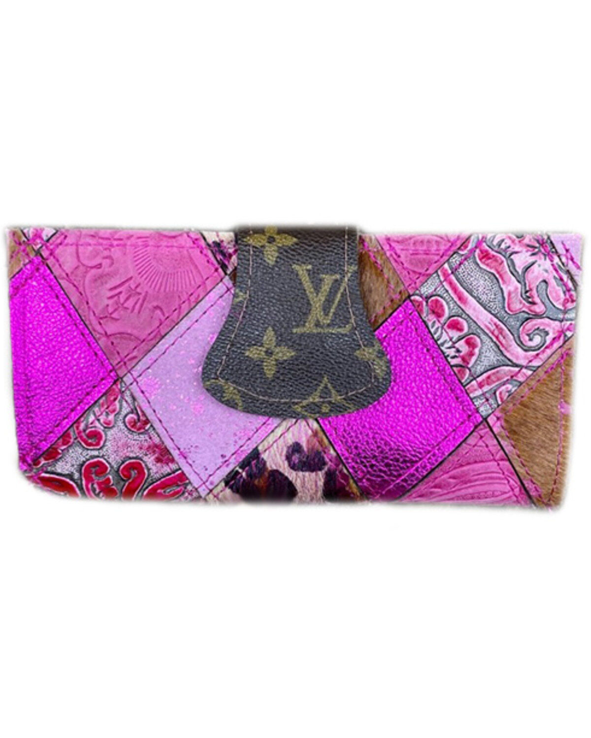 Image #1 - Keep It Gypsy Women's Small Patchwork Wallet, Pink, hi-res
