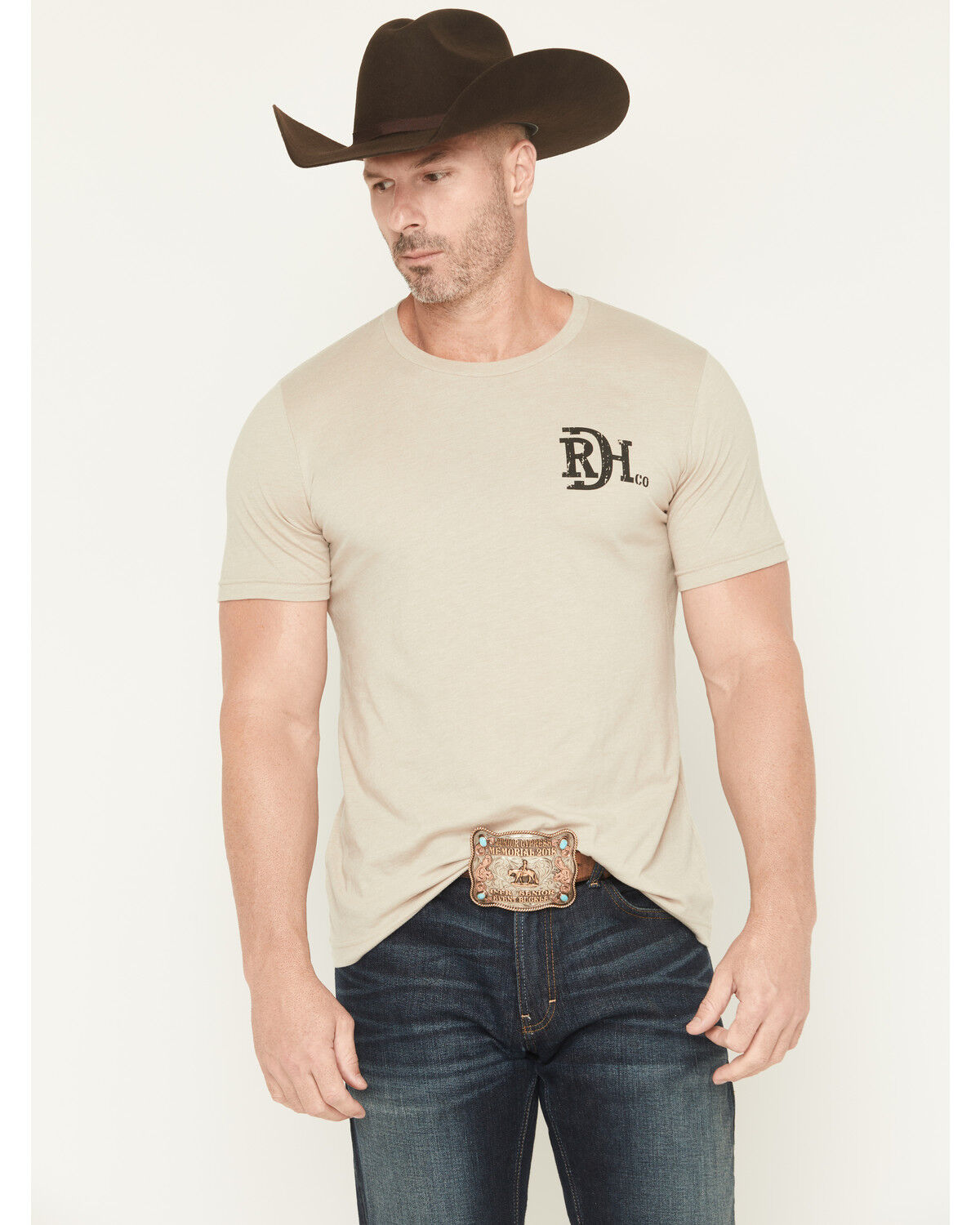 Image #2 - Red Dirt Hat Men's Diamond Cactus Short Sleeve Graphic T-Shirt, Sand, hi-res