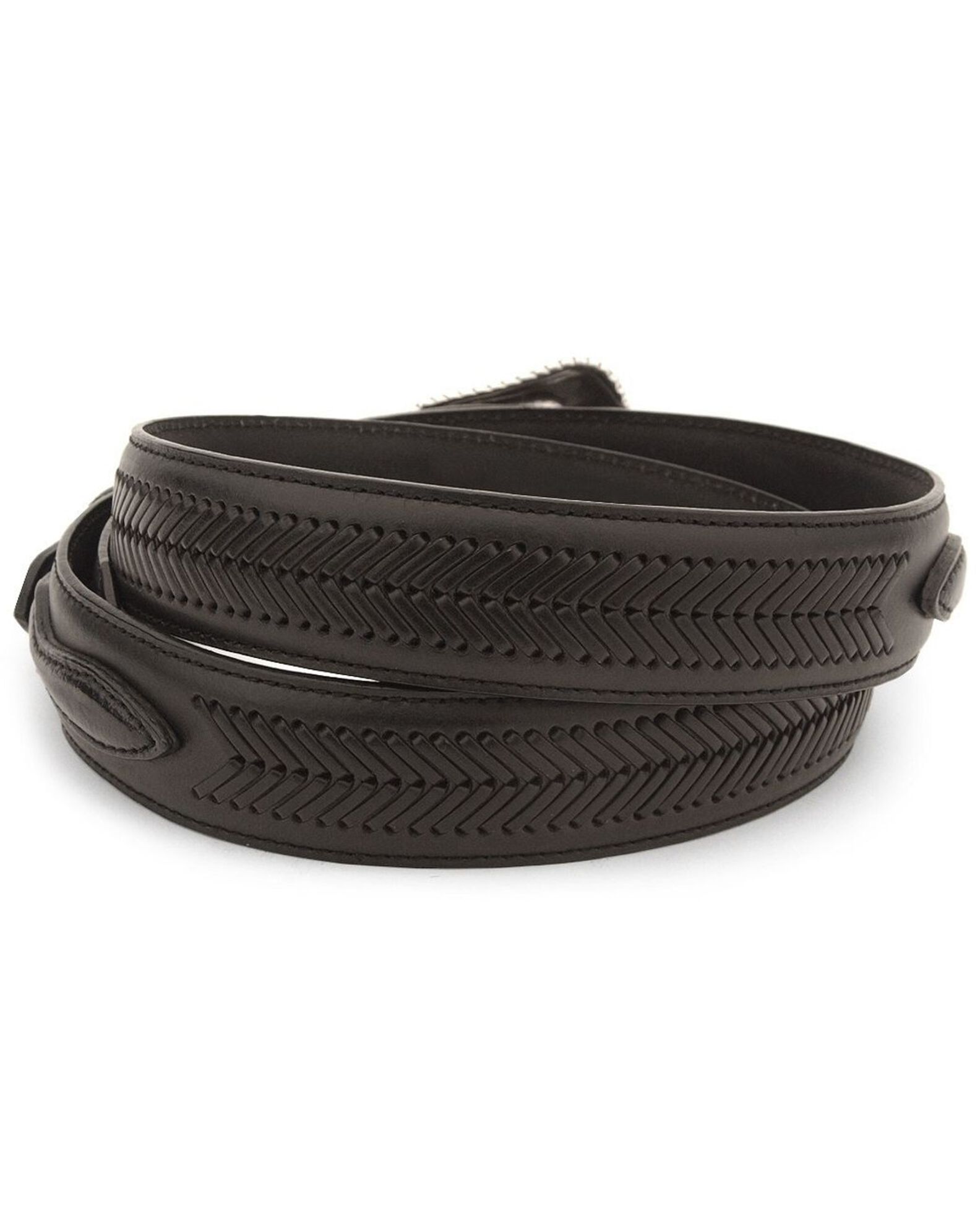 Image #2 - Nocona Men's Leather Ranger Belt - Reg & Big, Black, hi-res
