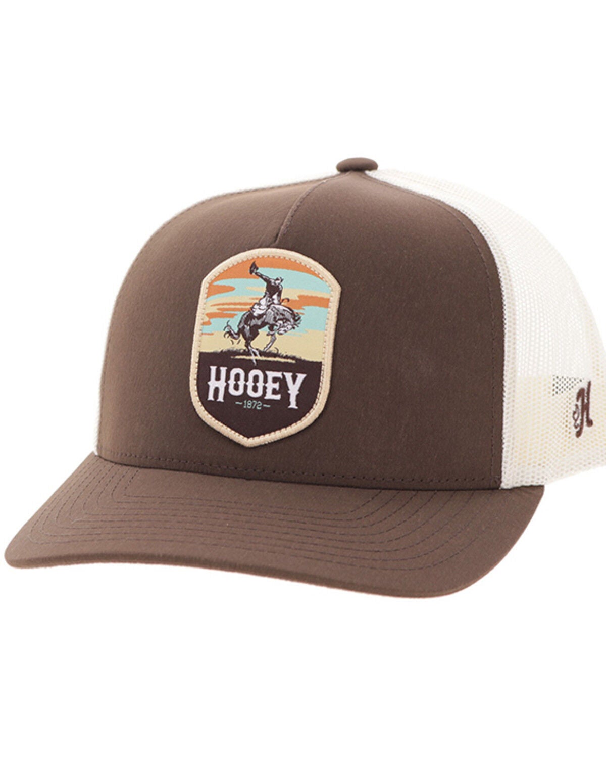 Hooey Boys' Cheyenne Trucker Cap, Brown, hi-res