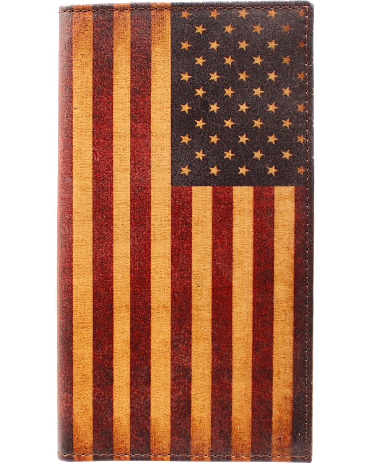 Image #1 - Nocona Men's Vintage American Flag Rodeo Wallet, Red/white/blue, hi-res