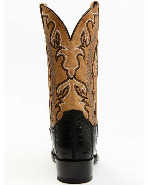 Image #5 - Dan Post Men's Ostrich Leg Exotic Western Boot - Snip Toe, Black, hi-res