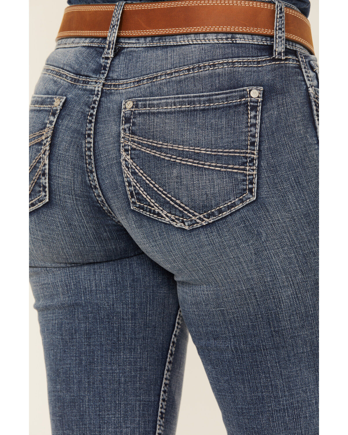 Product Name:  Shyanne Women's Silverton Shay Medium Wash Mid Rise Bootcut Stretch Riding Jeans