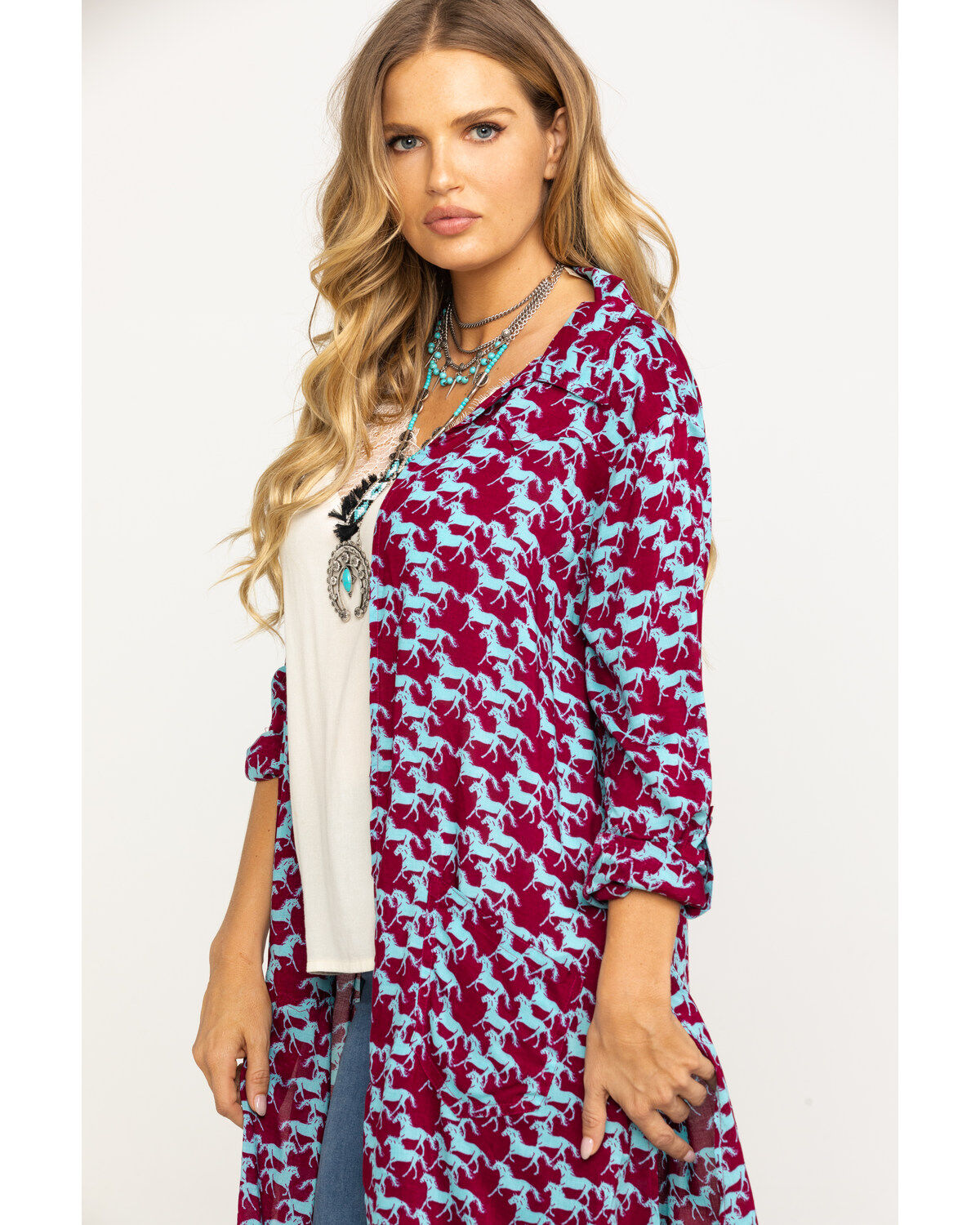 Image #3 - Roper Women's Stampede Print Kimono, , hi-res