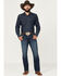 Image #1 - Wrangler Retro Men's Elwick Dark Wash Slim Bootcut Stretch Denim Jeans - Tall, Dark Wash, hi-res
