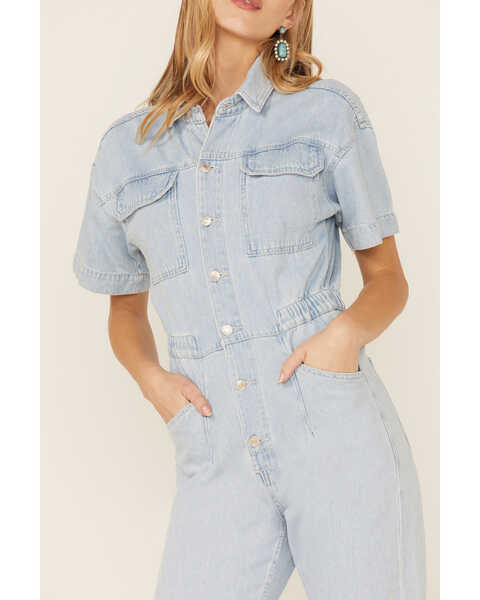 Image #2 - Free People Women's Marci Short Sleeve Button Down Jumpsuit , , hi-res