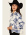 Image #2 - 26 International Women's Plaid Print Shacket, Blue, hi-res
