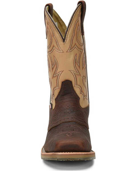 Image #7 - Double-H Men's Square Steel Toe Western Boots, Bison, hi-res