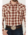 Blue Ranchwear Men's Red Plaid Long Sleeve Snap Western Work Shirt, Red, hi-res