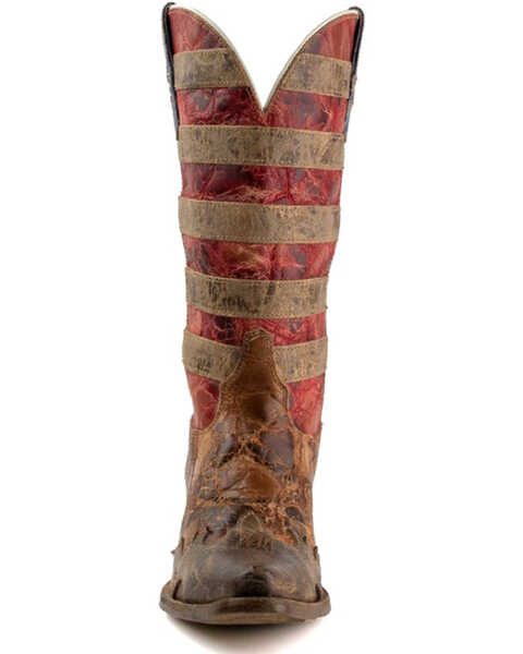Dan Post Women's Stars & Stripes Western Boots - Snip Toe, Red/white/blue, hi-res