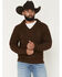 Image #1 - Cotton & Rye Men's Boot Barn Exclusive Solid Cable Knit Sweater, Dark Brown, hi-res