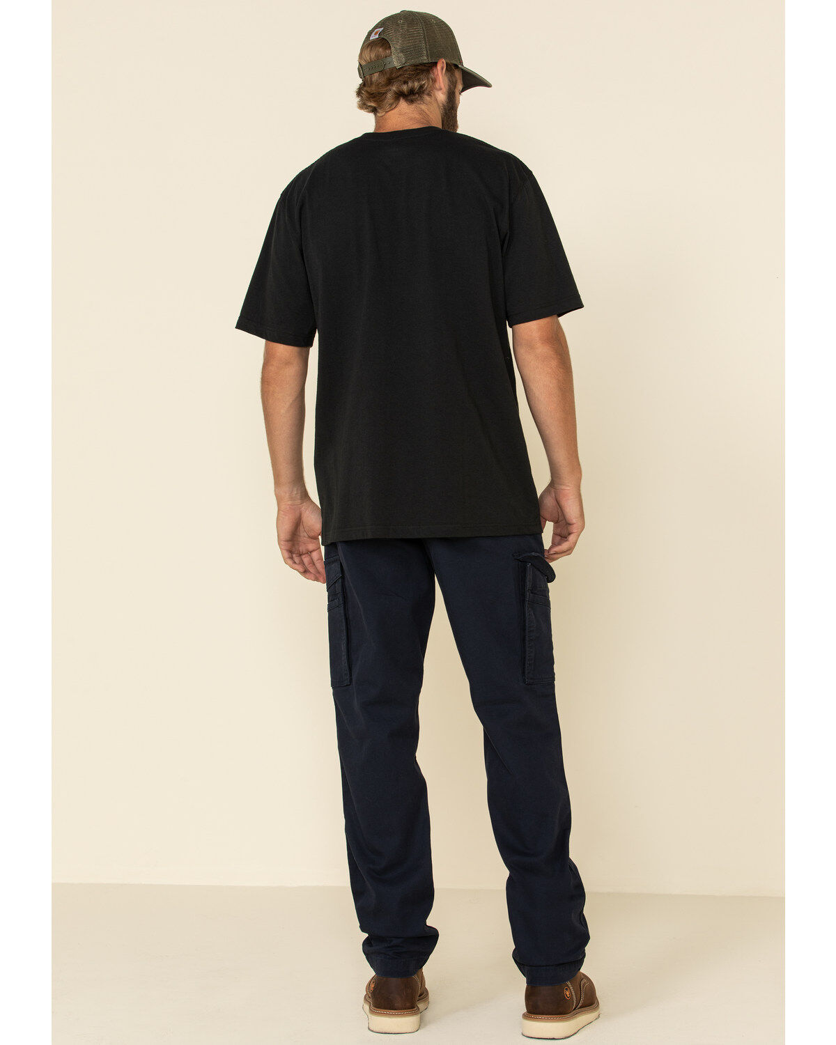 Image #2 - Carhartt Men's FR Rugged Flex Relaxed Canvas Cargo Work Pants, Navy, hi-res
