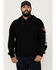Image #2 - Hawx Men's Logo Sleeve Hooded Sweatshirt - Big, Black, hi-res