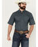 Image #1 - Ariat Men's Johnnie Geo Print Short Sleeve Button-Down Western Shirt, Navy, hi-res