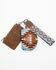 Image #1 - Wrangler Southwestern Print Keychain Coin Wallet, Coffee, hi-res