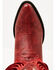 Image #6 - Dan Post Girls' Happy Trails Fringe Western Boots - Snip Toe, Red, hi-res