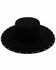 Image #5 - Shyanne Women's Boater Gold Stud Western Wool Felt Hat , Black, hi-res