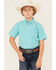 Image #1 - Ariat Boys' Pro Jensen Plaid Print Short Sleeve Button-Down Western Shirt, , hi-res