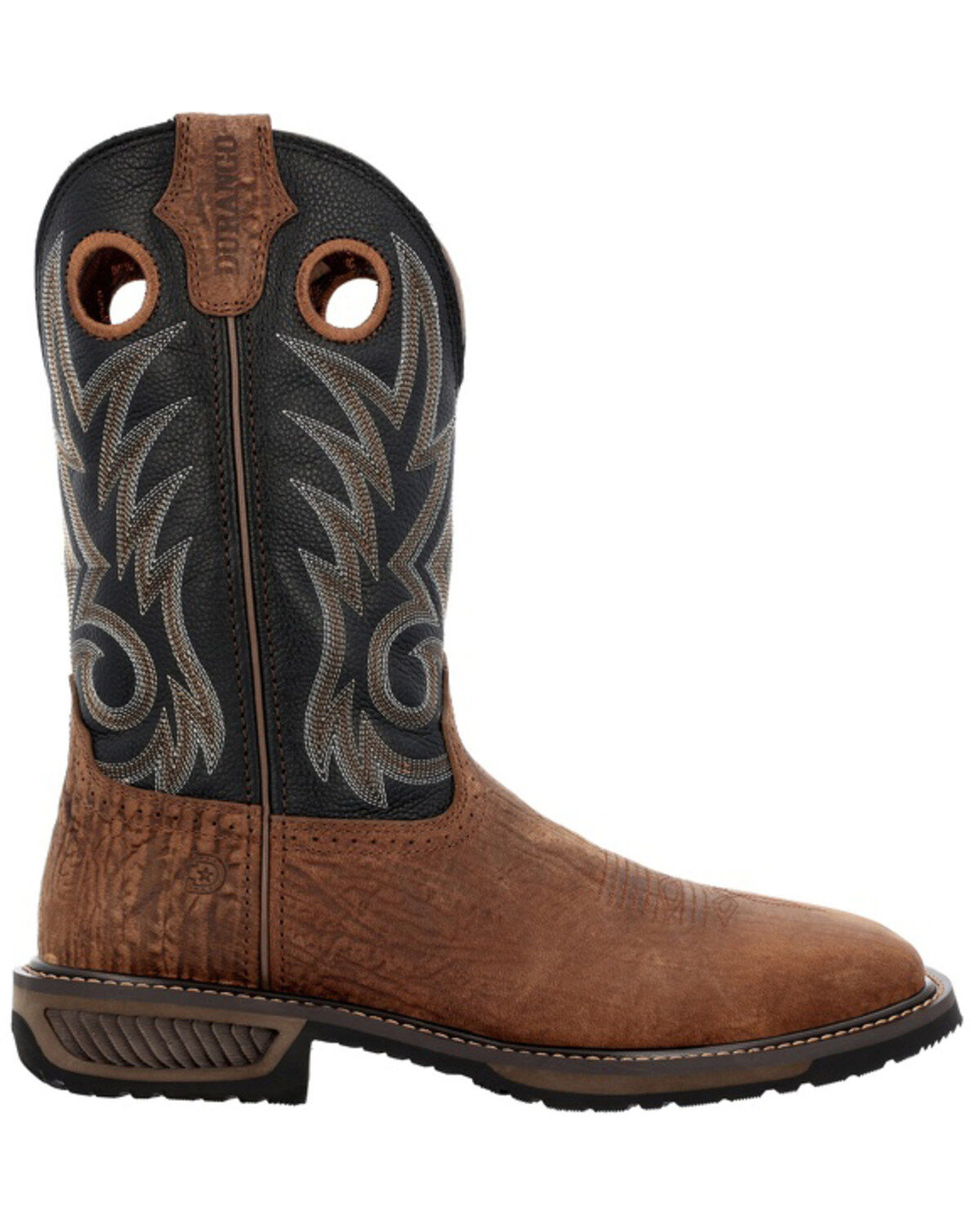 Image #2 - Durango Men's Workhorse Pull On Western Work Boots - Steel Toe, Brown, hi-res
