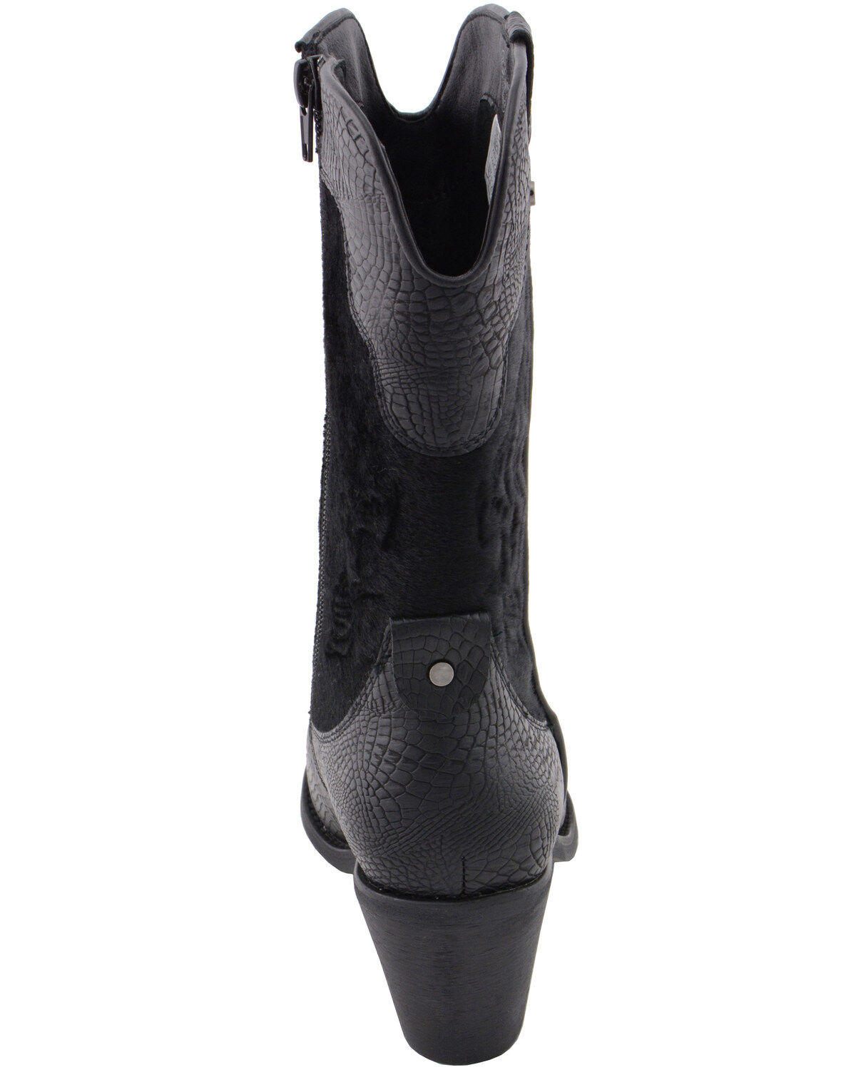 Image #7 - Milwaukee Leather Women's Snake Print Western Boots - Round Toe, Black, hi-res