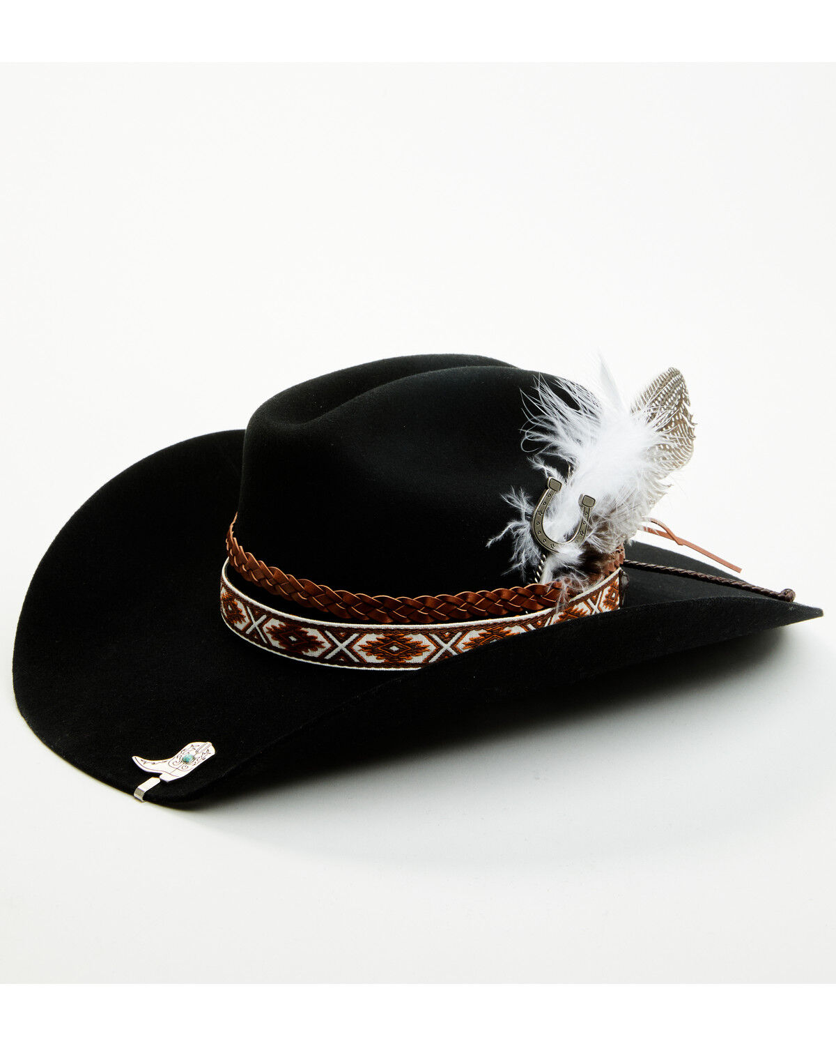Image #2 - Boot Barn Southwestern Western Hat Accessory Set, Rust Copper, hi-res
