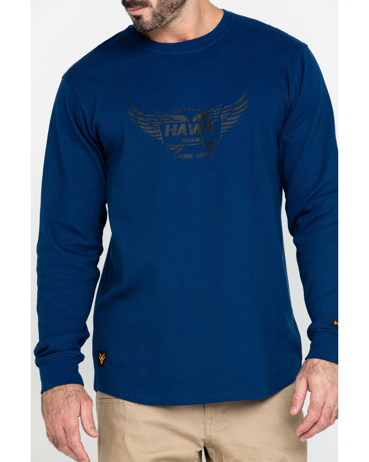 Image #4 - Hawx Men's Wings Graphic Thermal Long Sleeve Work T-Shirt, , hi-res