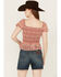 Image #4 - Ash & Violet Women's Floral Peasant Top, Rust Copper, hi-res