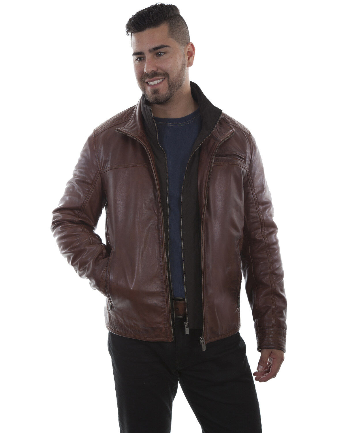 Image #1 - Scully Men's Leather Jacket, , hi-res