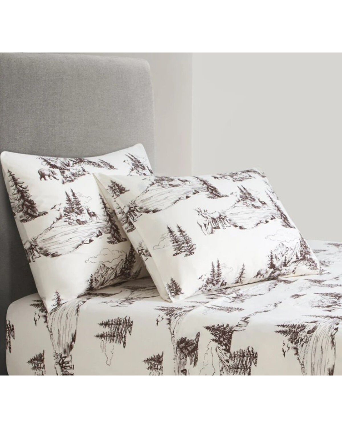 HiEnd Accents 200TC Cotton White Pine 4 Piece Sheet Set - King Size, White, hi-res