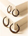 Image #2 - Shyanne Women's Willow Moon Southwestern Copper Hoop Set, Rust Copper, hi-res