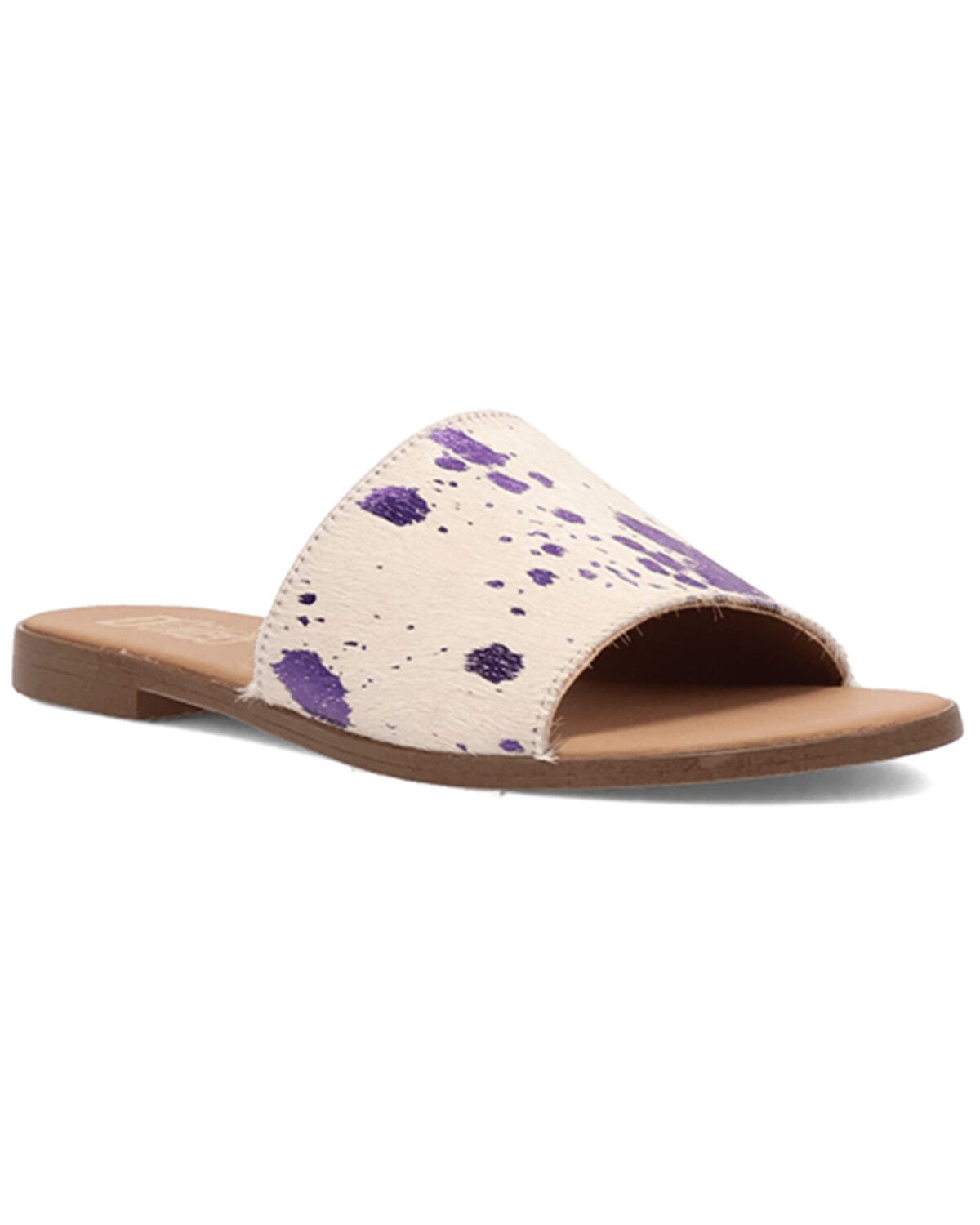Image #1 - Dingo Women's Metallic Hairon Moo Moo Sandals, Fuchsia, hi-res